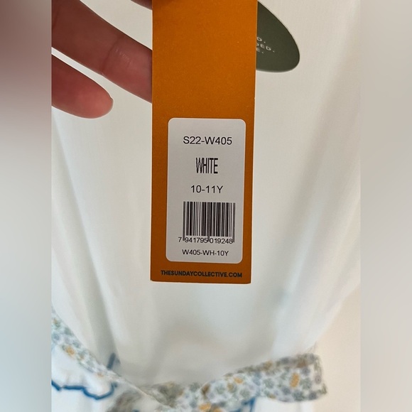 NEW The Sunday Collective Girls Size 10-11 Sleeveless Midi Mesh Dress White - Picture 6 of 10